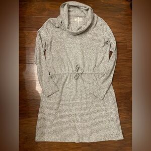 Lou & Grey Funnel Neck Striped Dress Size M